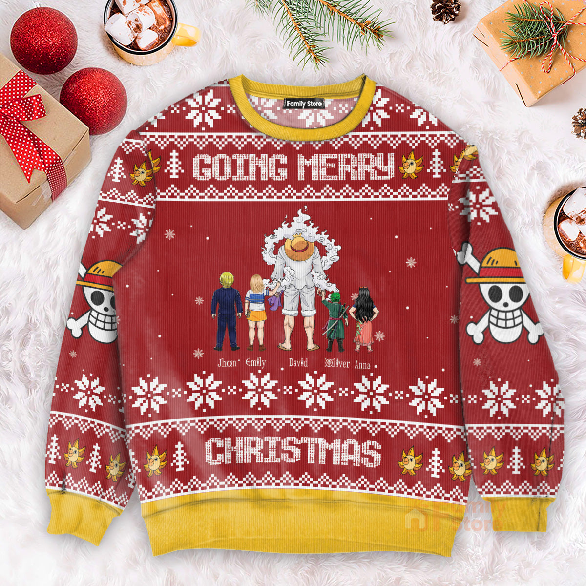 Monkey D. Luffy Xmas - Gift For Christmas - Personalized Ugly Sweater - CL11 NH96