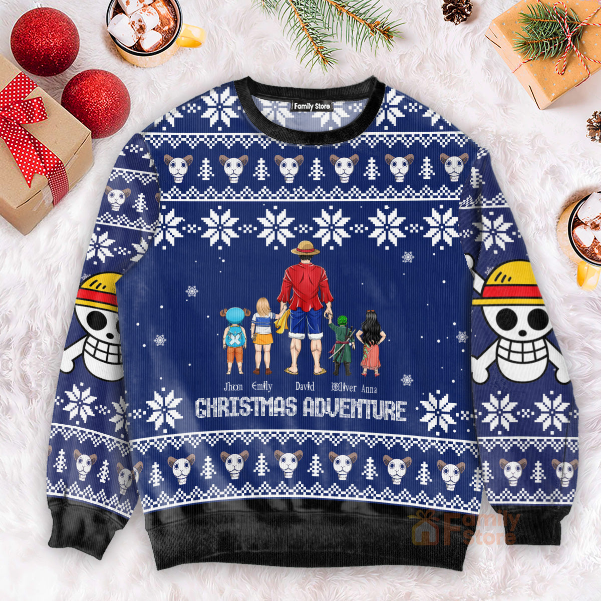 One Piece Family - Gift For Christmas - Personalized Ugly Sweater - CL11 NH96