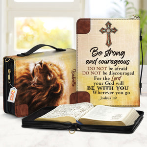 Be Strong And Courageous - Thoughtful Gift For Christians - Personalized Bible Covers - AT4080708