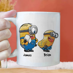 Dear Minion Dad, Thanks For Wiping My Butt And Stuff Funny - Gift For Dad - Personalized Ceramic Mug - NA94