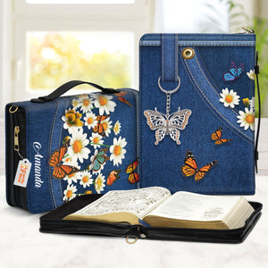 Stunning Daisy And Butterfly - Personalized Bible Covers - AT4081432