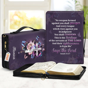 No Weapon Formed Against You Shall Prosper - Unique Personalized Bible Covers - AT4081350