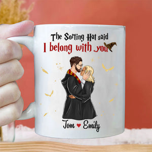 Wizard Couple The Sorting Hat Said I Belong With You - Gift For Couple - Personalized Ceramic Mug - CL20 NH96