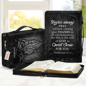 Rejoice Always Pray - Scripture Gifts For Women Of God - Personalized Bible Covers - AT4082452