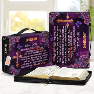 I Gratefully For Giving Me My Mom - Awesome Personalized Bible Covers - AT4081215