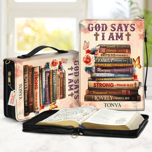 God Says I Am - Scripture Gifts For Women Of God - Personalized Bible Covers - AT4080969