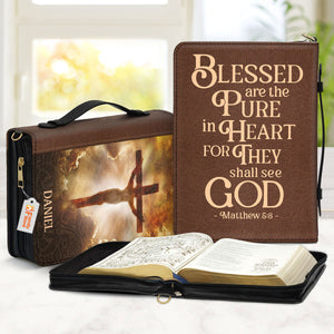 Blessed Are The Pure In Heart - Scripture Gifts For Women Of God - Personalized Bible Covers - AT4082442