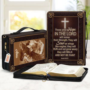 Those Who Hole In The Lord Eagle - Beautiful Personalized Bible Covers - AT4082449