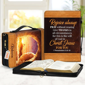 Rejoice Always, Pray Without Ceasing - Thoughtful Gift For Christians - Personalized Bible Covers - AT4081411