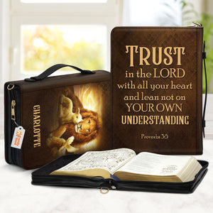 Lion Trust In The Lord - Unique Personalized Bible Covers - AT4082425