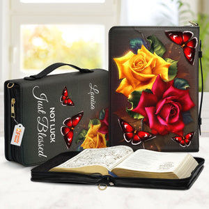 Not Luck, Just Blessed - Beautiful Personalized Bible Covers - AT4081324