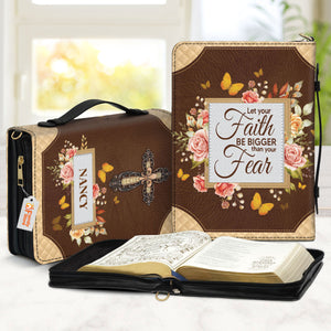 Let Your Faith Be Bigger Than Your Fear - Thoughtful Gift For Christians - Personalized Bible Covers - AT4080721