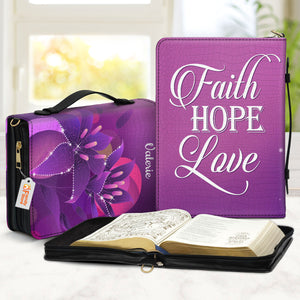 Faith, Hope, Love - Thoughtful Gift For Christians - Personalized Bible Covers - AT4080716