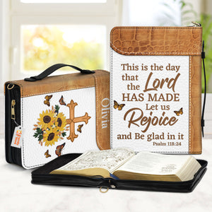 Cross This Is The Day That The Lord Has Made - Beautiful Personalized Bible Covers - AT4081406