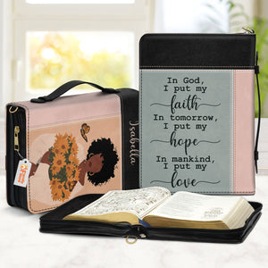 Lovely I Put My Faith In God - Thoughtful Gift For Christians - Personalized Bible Covers - AT4082453