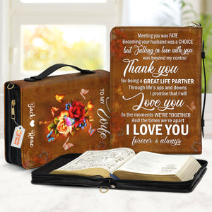 Meeting You Was Fate Sweet Flower - Scripture Gifts For Women Of God - Personalized Bible Covers - AT4081340