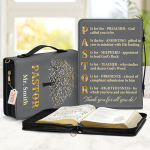 Thank You Pastor Grey - Beautiful Personalized Bible Covers - AT4082434