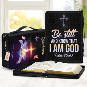 Be Still And Know That I Am God - Scripture Gifts For Women Of God - Personalized Bible Covers - AT4080705