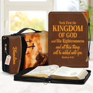 Seek First The Kingdom Of God And His Righteousness - Unique Personalized Bible Covers - AT4081455