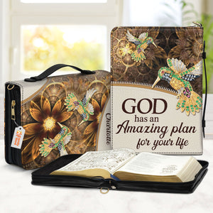 God Has An Amazing Plan For Your Life - Elegant Personalized Bird And Flower Bible Covers - AT4080745