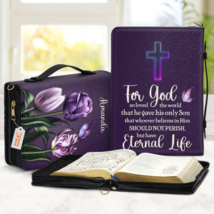 For God So Loved The World - Thoughtful Gift For Christians - Personalized Bible Covers - AT4080933