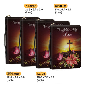 More Than Just The Pastor's Wife Flower And Cross - Scripture Gifts For Women Of God - Personalized Bible Covers - AT4082427