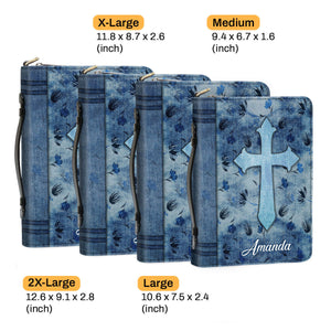 Cross Blessed In The Woman Who Trust In Lord - Beautiful Personalized Bible Covers - AT4082439