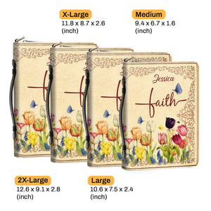 Flower Delight Yourself In The Lord - Unique Personalized Bible Covers - AT4082440