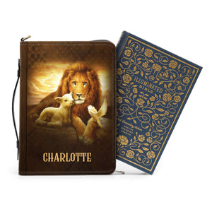 Lion Trust In The Lord - Unique Personalized Bible Covers - AT4082425