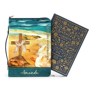 Footprints In The Sand - Unique Personalized Bible Covers - AT4080940