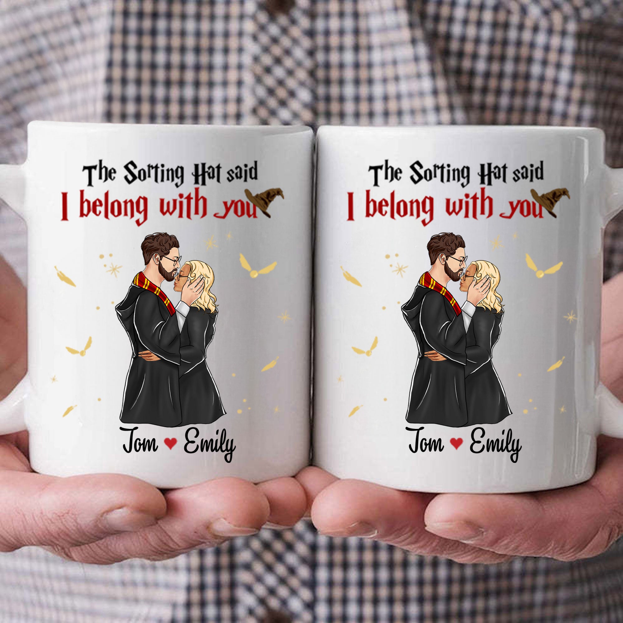 Wizard Couple The Sorting Hat Said I Belong With You - Gift For Couple - Personalized Ceramic Mug - CL20 NH96