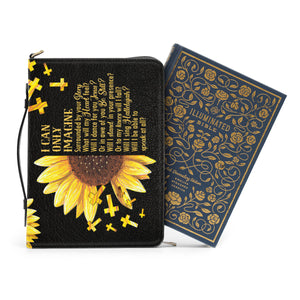 I Can Only Imagine Sunflower And Cross - Personalized Bible Covers - AT4080914