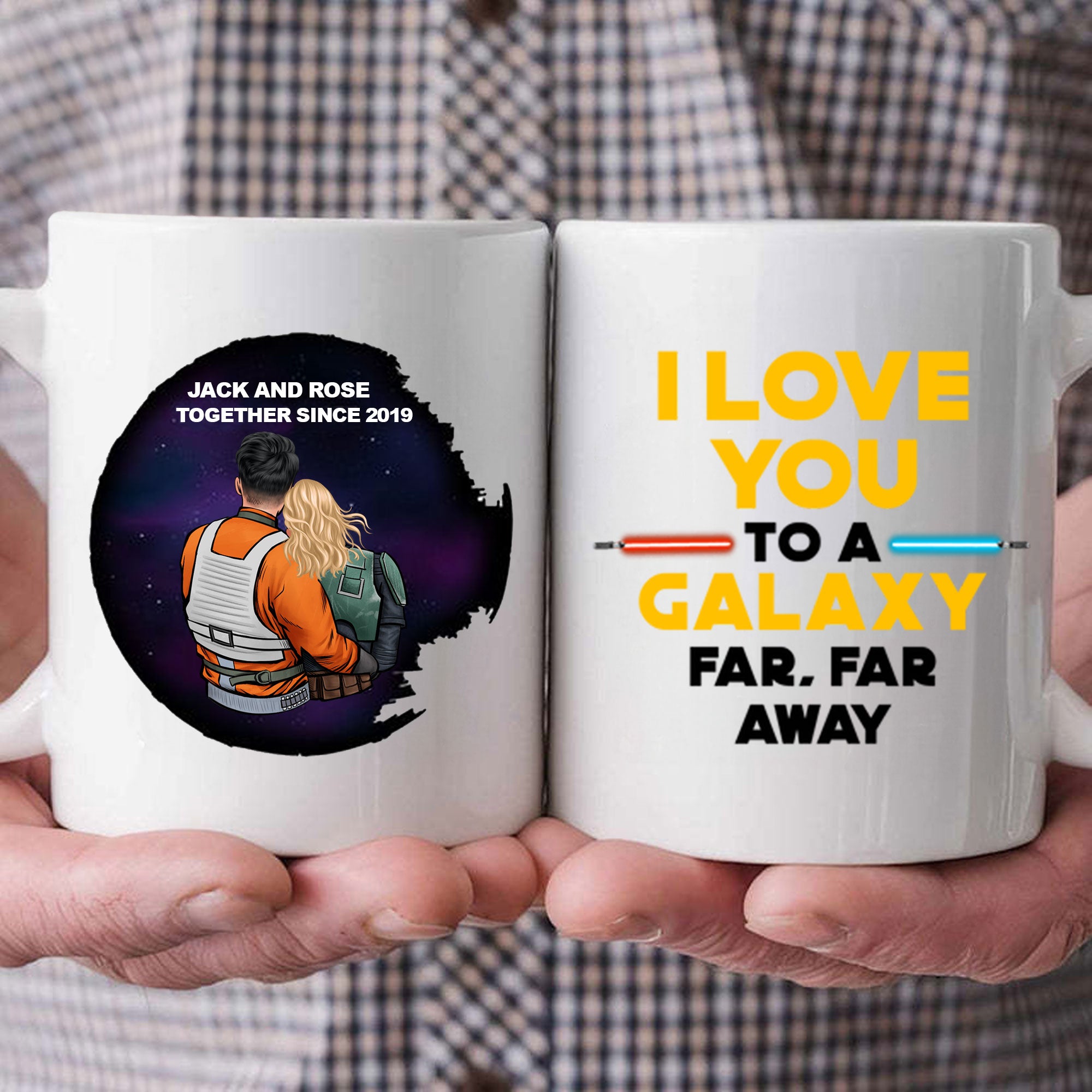 I Love You To A Galaxy Far Far A Way - Gift For Couple - Personalized Ceramic Mug - CL19 NH96