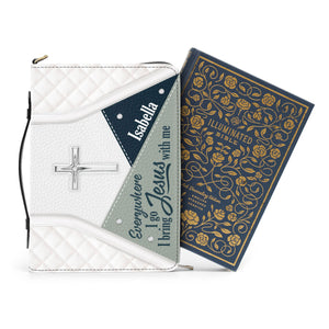 Stunning Christian Butterfly Everywhere I Go, I Bring Jesus With Me - Unique Personalized Bible Covers - AT4081431