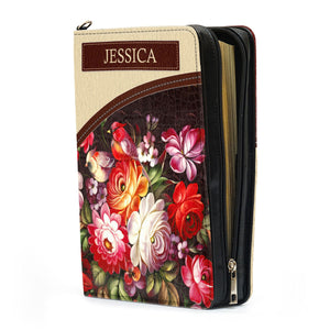 May He Make All Your Plans Succeed - Awesome Personalized Flower Bible Covers - AT4080701