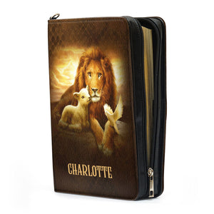 Lion Trust In The Lord - Unique Personalized Bible Covers - AT4082425