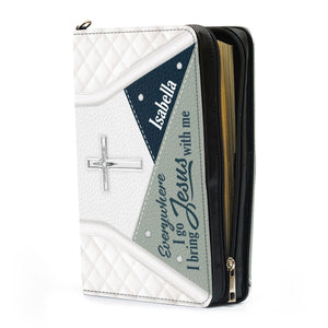 Stunning Christian Butterfly Everywhere I Go, I Bring Jesus With Me - Unique Personalized Bible Covers - AT4081431