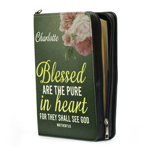 Blessed Are The Pure In Heart Matthew 5:8 - Thoughtful Gift For Christians - Personalized Bible Covers - AT4080845