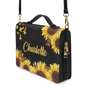 I Can Only Imagine Sunflower And Cross - Personalized Bible Covers - AT4080914