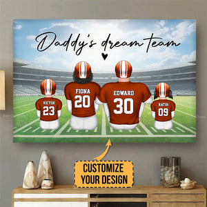 I Scored A Touchdown By Getting You Dad - Gift For Family, Football Lovers - Personalized Canvas Poster - SPCL02 NA94