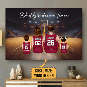 Dragon Ball Daddy's Favorite Team - Gift For Family, Basketball Lovers - Personalized Canvas Poster - SPCL03 NA94