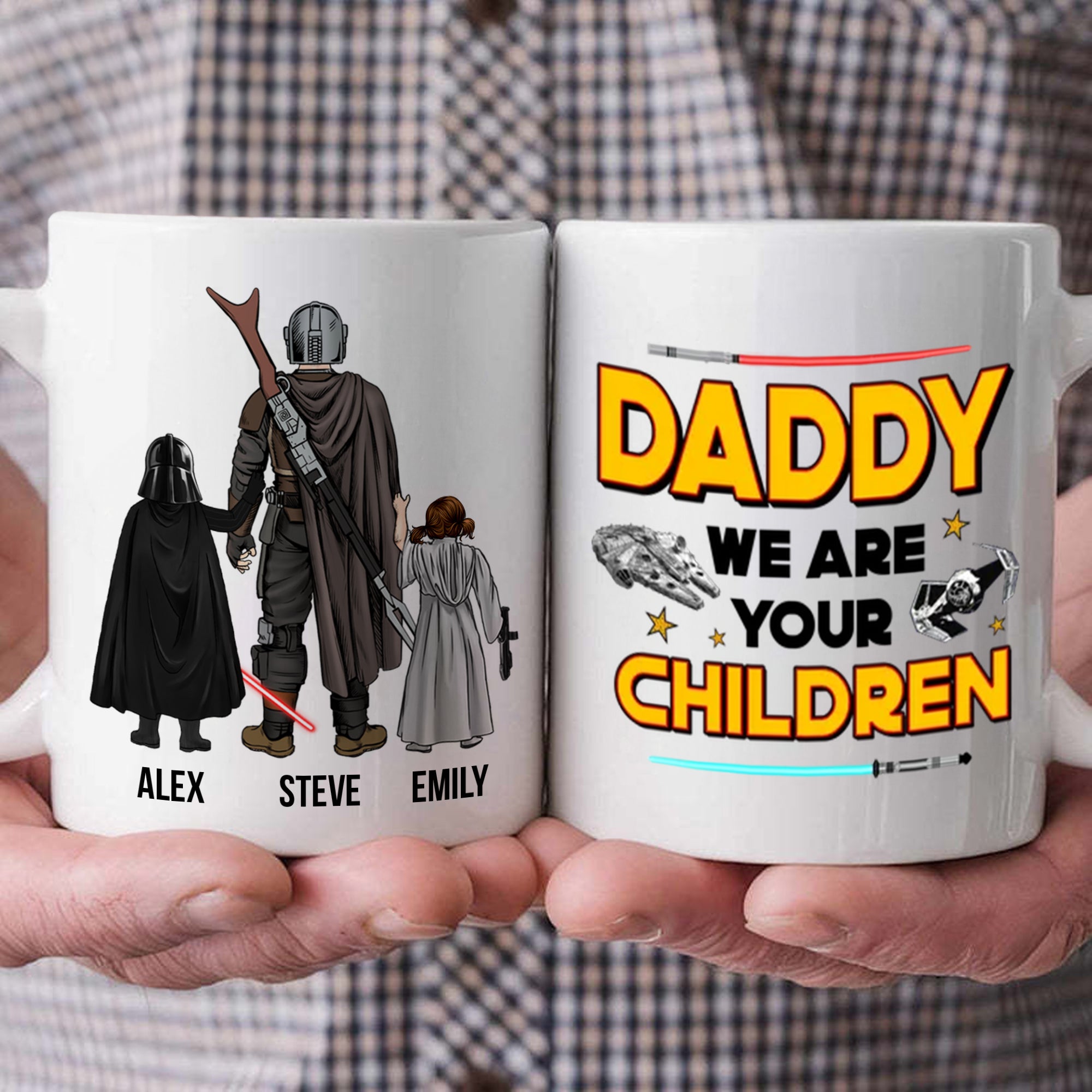 Star War Galaxy Dad We Are Your Children - Gift For Father's Day - Personalized Ceramic Mug