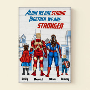 We Are A Family, Always Together - Gift For Dad, Father's Day - Personalized Canvas Poster