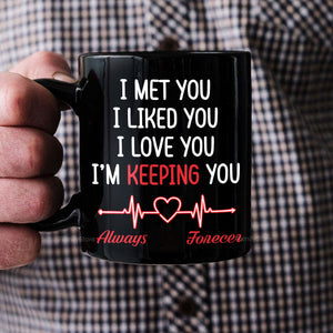 I Met You, I Liked You, I Love You - Personalized Ceramic Mug - Gift For Couple, Husband Wife, Anniversary, Engagement, Wedding, Marriage Gift - CL30 NH96