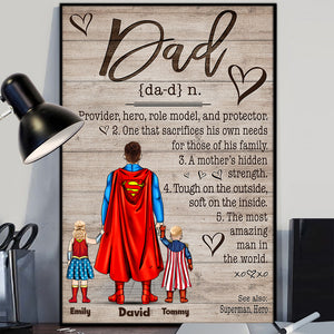 Provider Hero Role Model - Gift For Dad, Father's Day - Personalized Canvas Poster