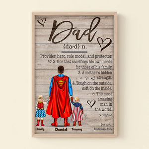 Provider Hero Role Model - Gift For Dad, Father's Day - Personalized Canvas