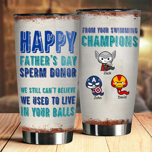 Dear Dad From Swimming Champion - Gift For Dad - Personalized Tumbler