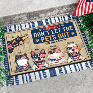 Please Don't Let The Cats Out - Gift For Pet Lovers - Personalized Door Mat