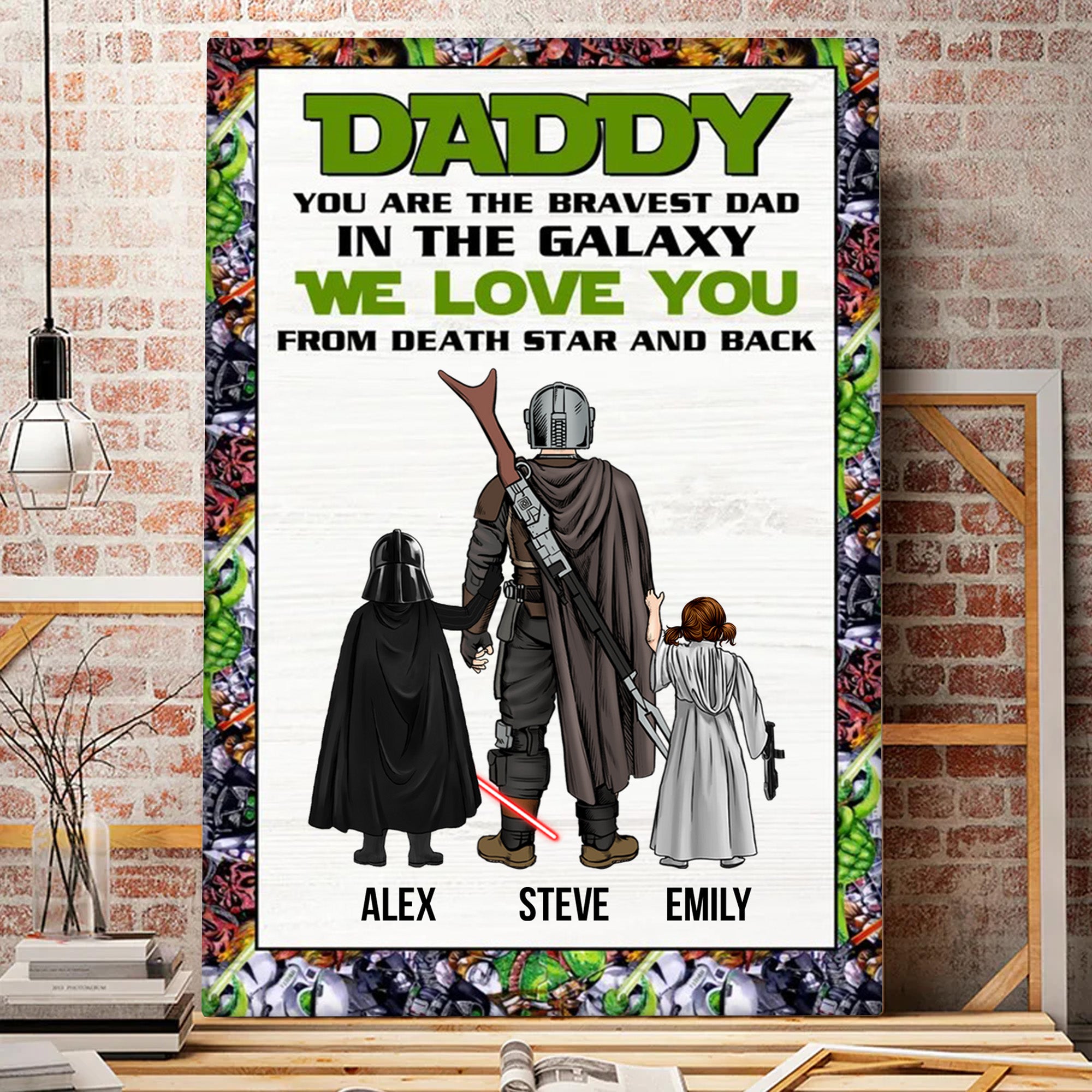 You Are The Bravest Dad In The Galaxy - Gift For Father's Day - Personalized Canvas Poster