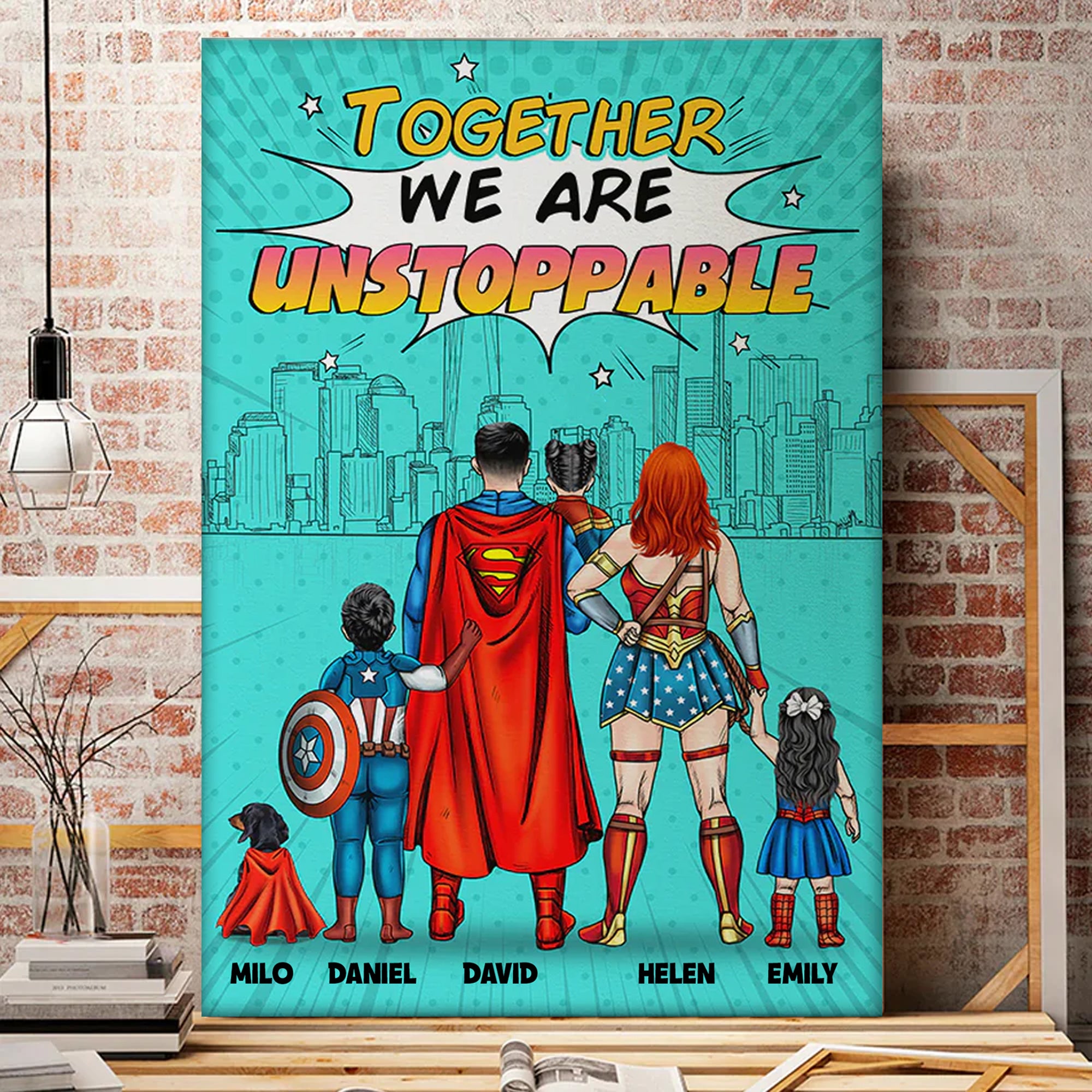 Together We Are Unstoppable - Gift For Father's Day - Personalized Canvas Poster